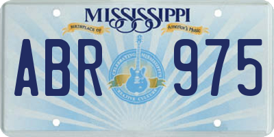 MS license plate ABR975