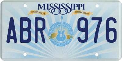 MS license plate ABR976