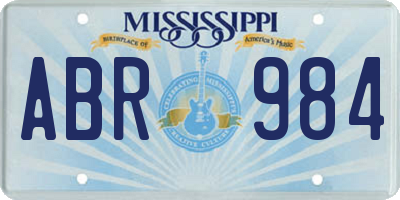 MS license plate ABR984