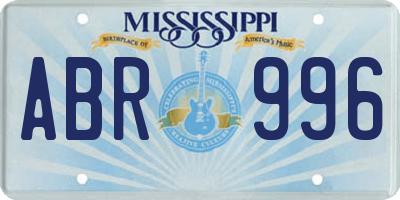 MS license plate ABR996