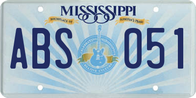 MS license plate ABS051