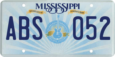 MS license plate ABS052