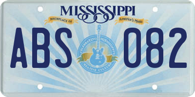 MS license plate ABS082