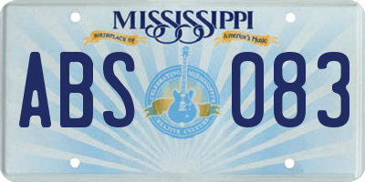 MS license plate ABS083