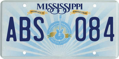 MS license plate ABS084