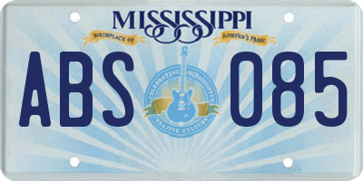 MS license plate ABS085