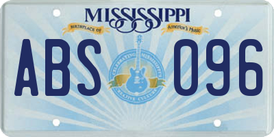 MS license plate ABS096