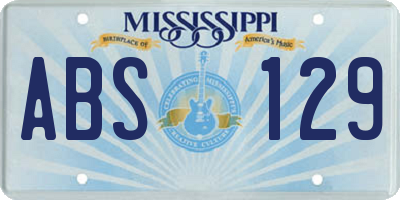 MS license plate ABS129