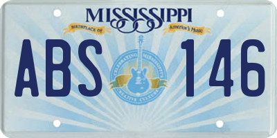 MS license plate ABS146