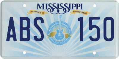 MS license plate ABS150