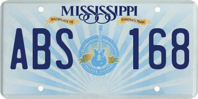MS license plate ABS168