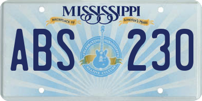 MS license plate ABS230