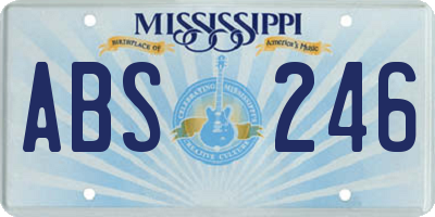 MS license plate ABS246