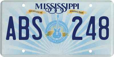 MS license plate ABS248