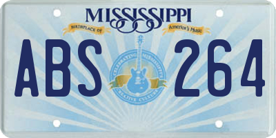 MS license plate ABS264