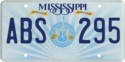 MS license plate ABS295