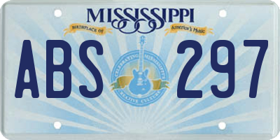 MS license plate ABS297