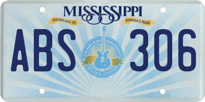 MS license plate ABS306