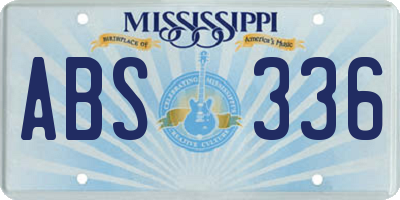 MS license plate ABS336