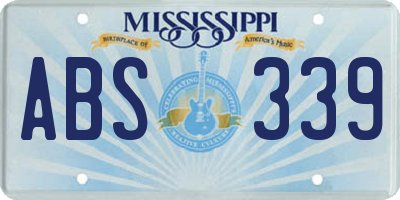 MS license plate ABS339