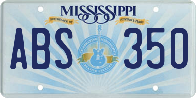 MS license plate ABS350