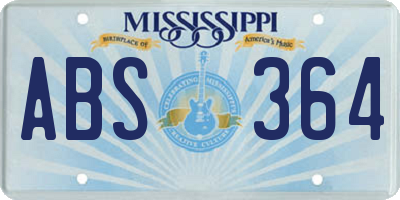 MS license plate ABS364