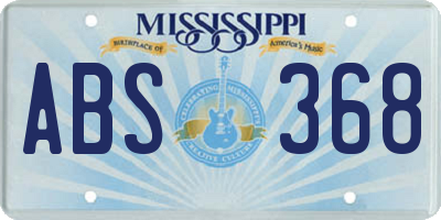 MS license plate ABS368