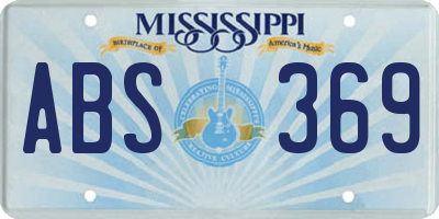 MS license plate ABS369