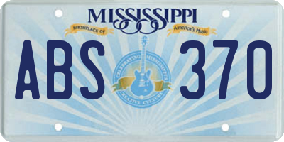 MS license plate ABS370