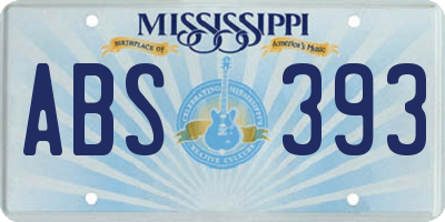 MS license plate ABS393