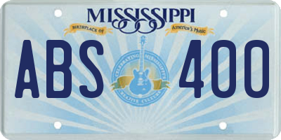 MS license plate ABS400