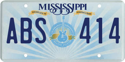 MS license plate ABS414