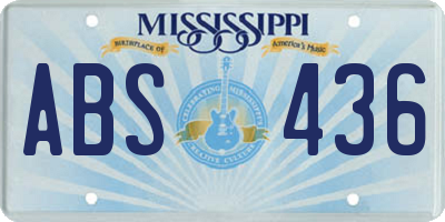 MS license plate ABS436
