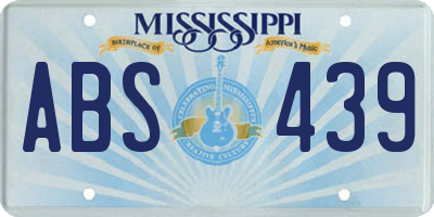 MS license plate ABS439