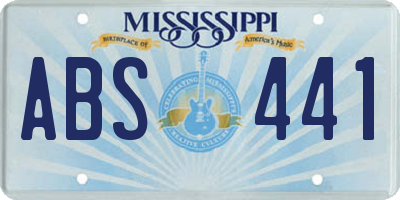 MS license plate ABS441