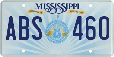 MS license plate ABS460