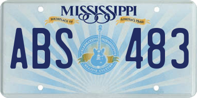 MS license plate ABS483