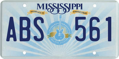MS license plate ABS561