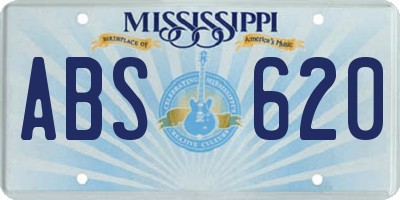 MS license plate ABS620