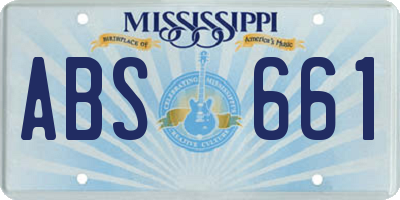 MS license plate ABS661
