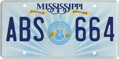 MS license plate ABS664