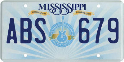 MS license plate ABS679