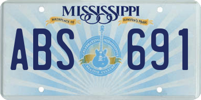 MS license plate ABS691