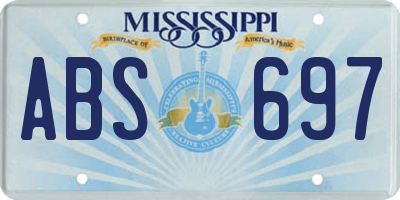 MS license plate ABS697