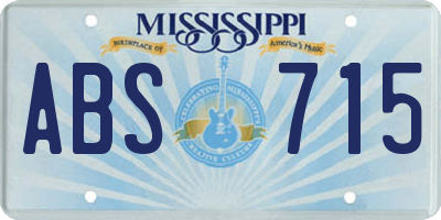 MS license plate ABS715