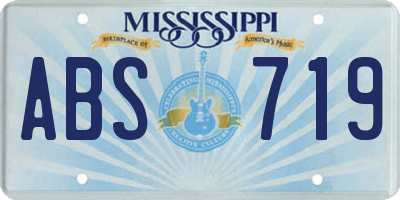 MS license plate ABS719
