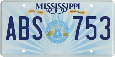 MS license plate ABS753