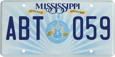 MS license plate ABT059