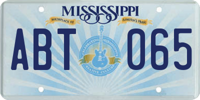 MS license plate ABT065