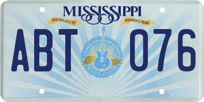 MS license plate ABT076